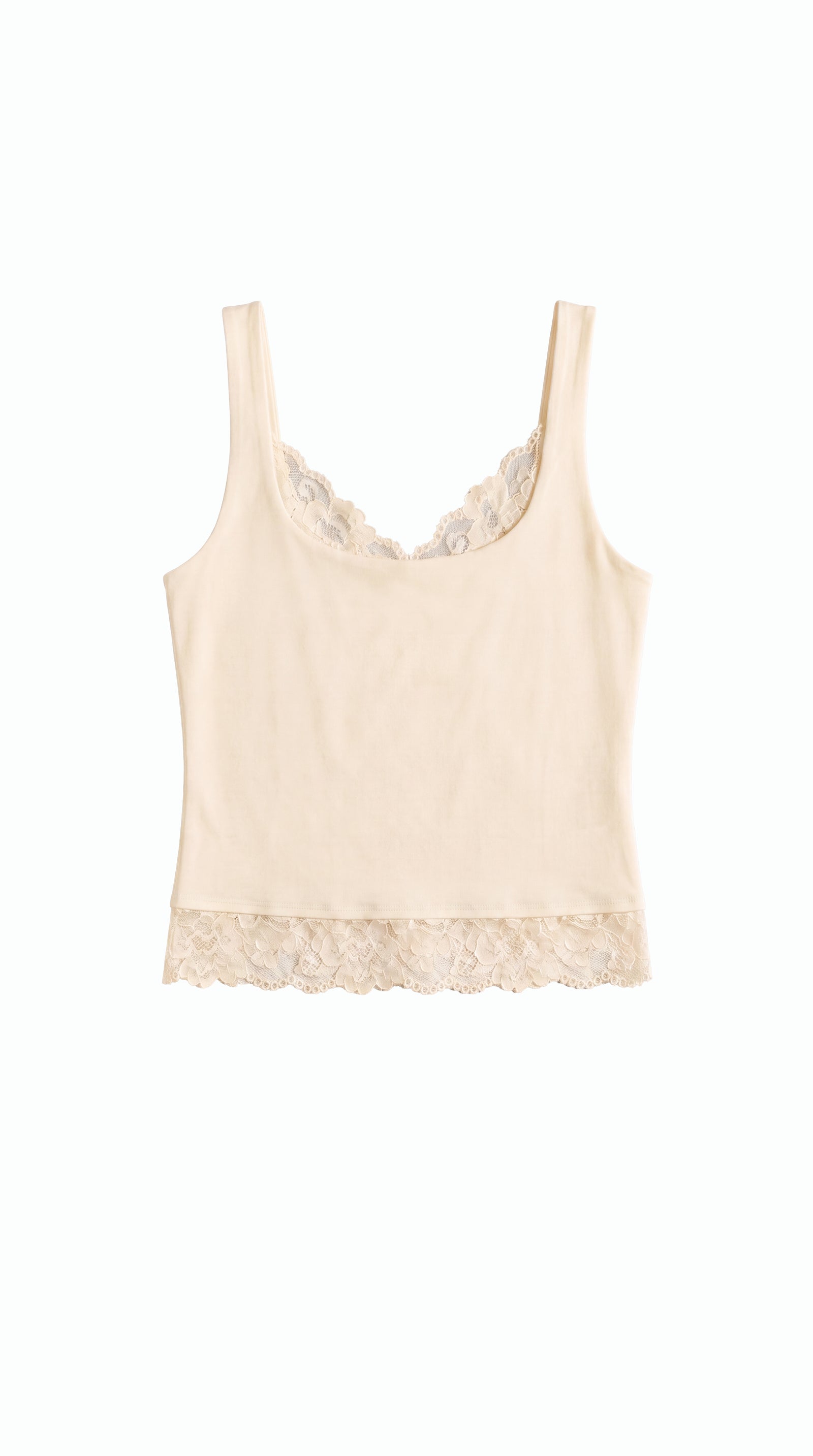 Lace Trim Slim Fit Tank Top