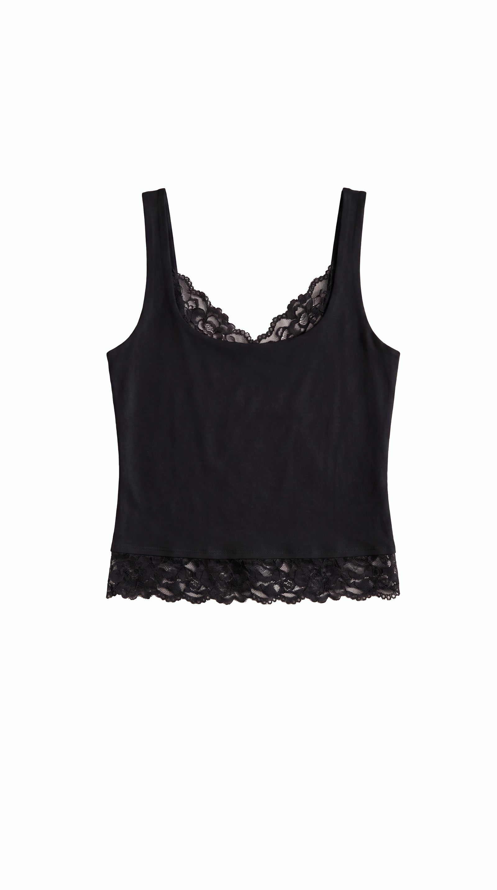 Lace Trim Slim Fit Tank Top