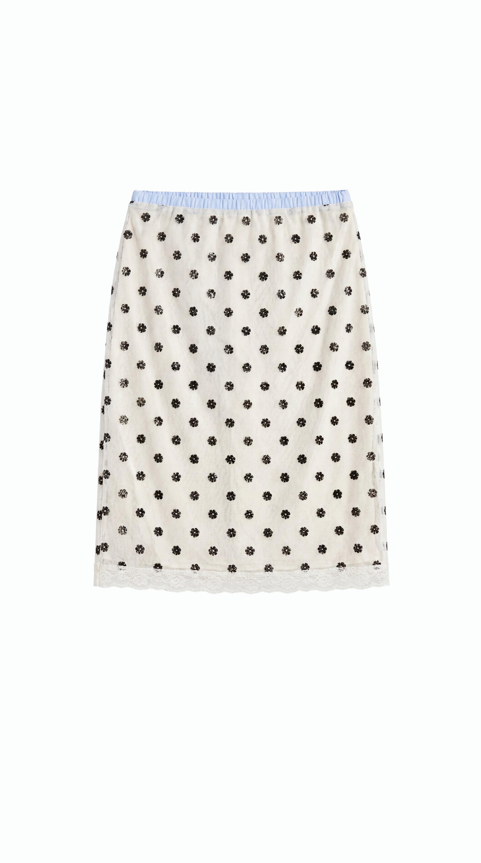 Polka Dot Sequin Midi Skirt