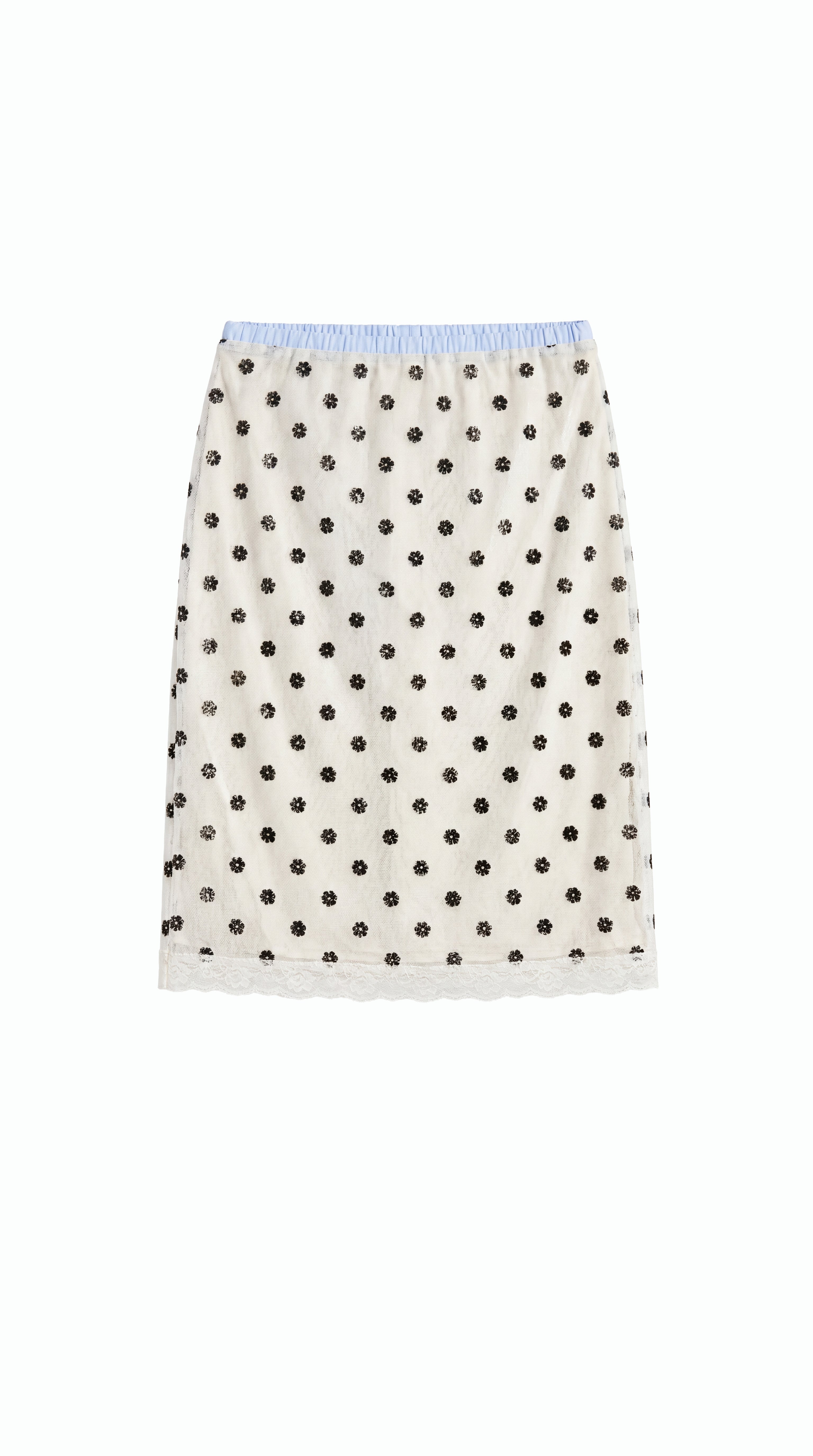 Polka Dot Sequin Midi Skirt
